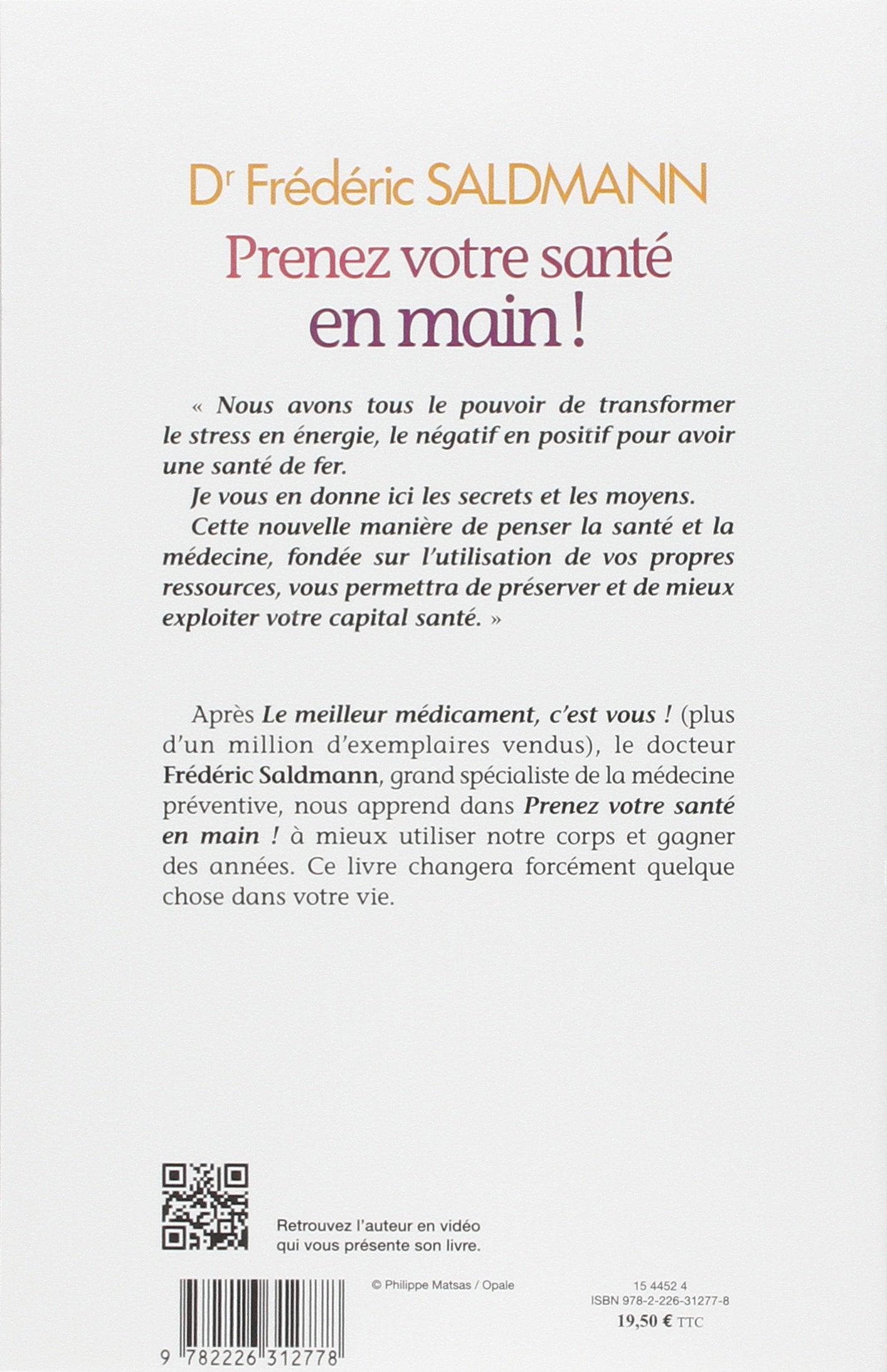 Livre Prenez votre santé en main ! (Dr Frédéric Saldmann) (Livre d'occasion) - ISBN 2226312773