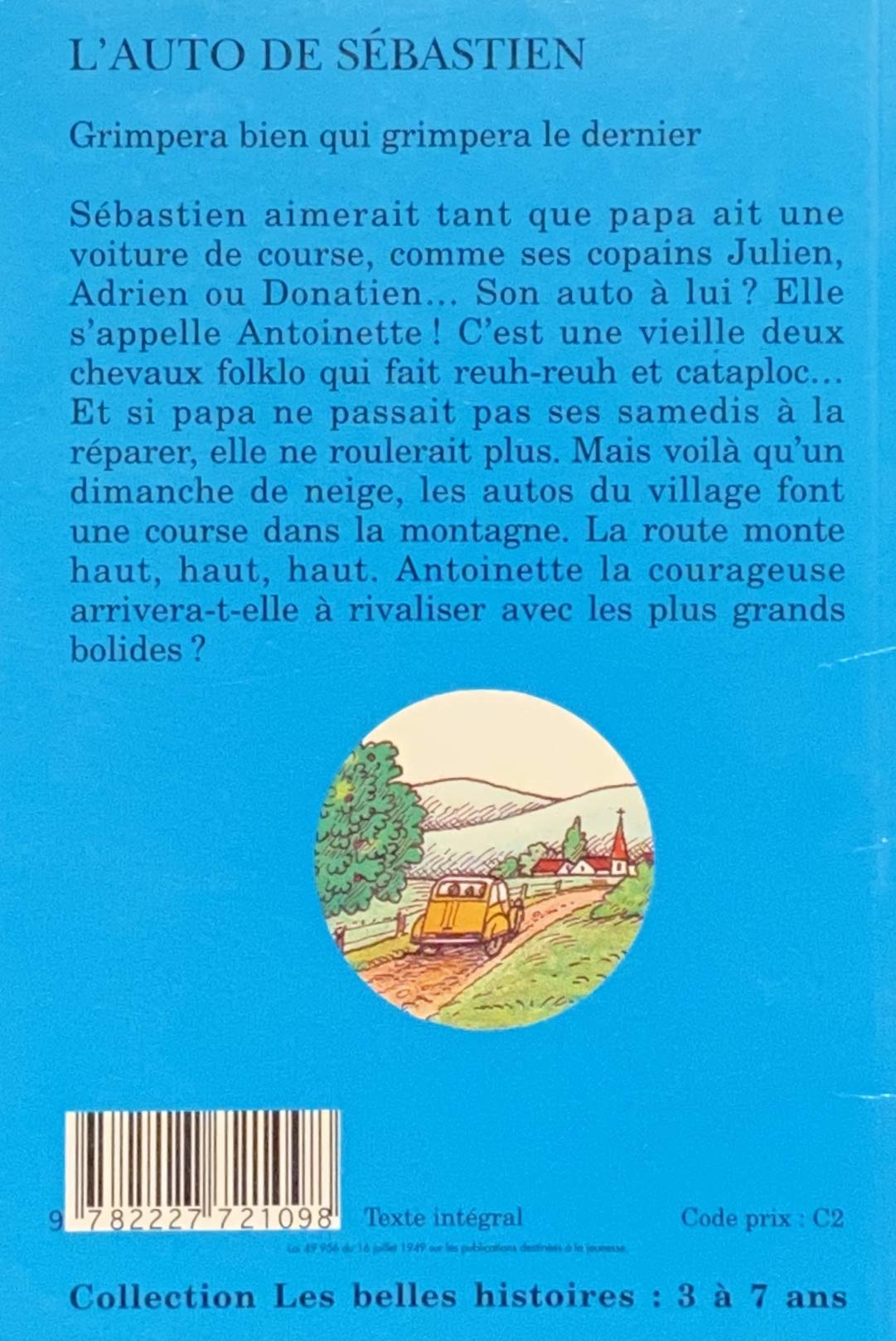 Livre L'auto de Sébastien - Xavier Bied-Charreton (Livre d'occasion) - ISBN 222772109X