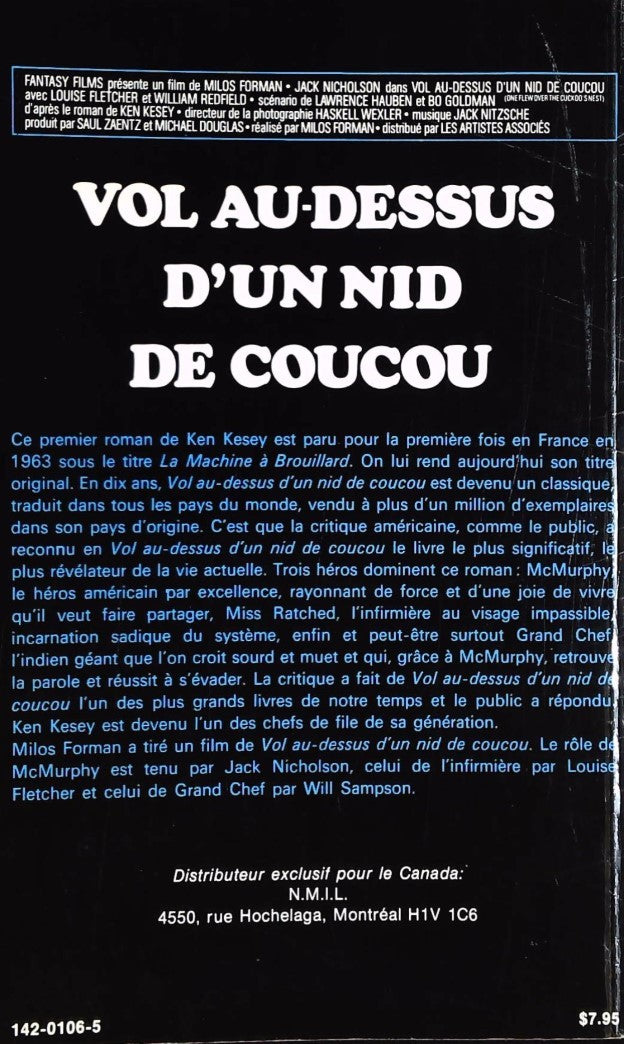 Livre Vol au-dessus d'un nid de coucou - Ken Kesey (Livre d'occasion) - ISBN 2234005086