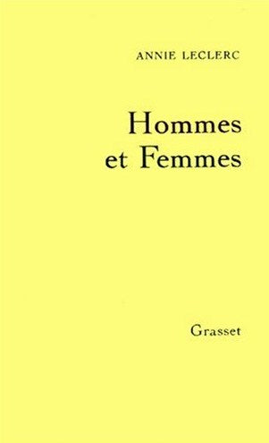 Livre Hommes et femmes - Annie Leclerc (Livre d'occasion) - ISBN 224627091X