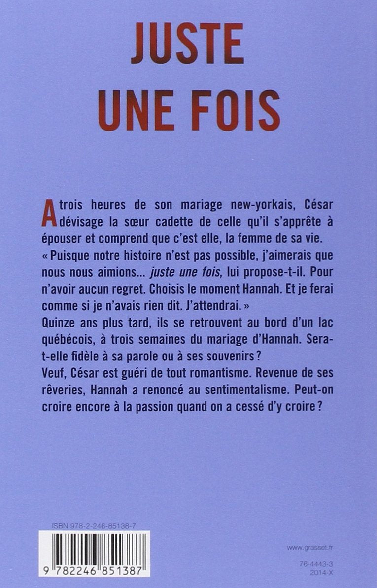 Livre Juste une fois - Alexandre Jardin (Livre d'occasion) - ISBN 2246851386