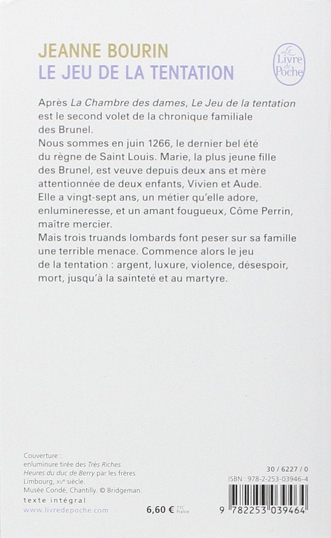 Livre Le jeu de la tentation (Jeanne Bourin) (Livre d'occasion) - ISBN 2253039462