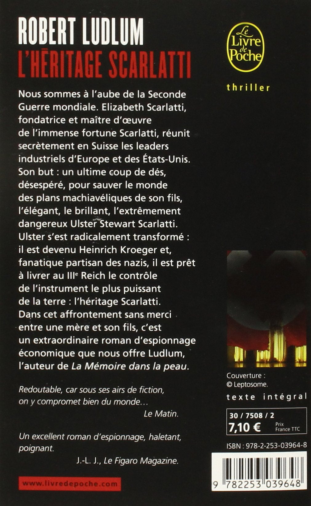 Livre L'héritage Scarlatti (Robert Ludlum) (Livre d'occasion) - ISBN 2253039640