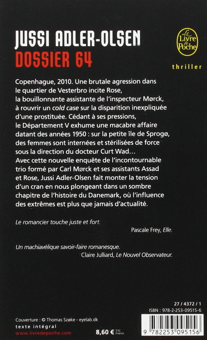 Livre Dossier 64 - Jussi Adler Olsen (Livre d'occasion) - ISBN 225309515X