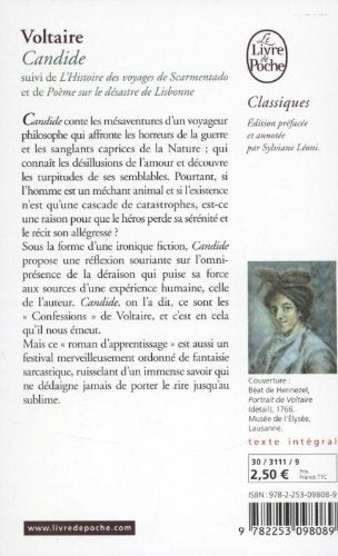 Livre Candide (Voltaire) (Livre d'occasion) - ISBN 2253098086