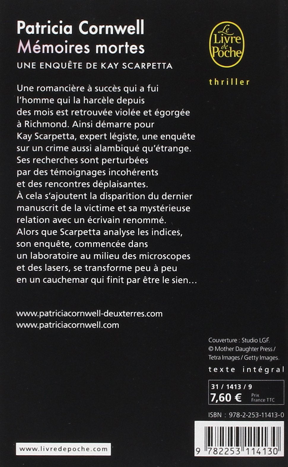 Livre Mémoires mortes : Une enquête de Kay Scarpetta (Patricia Cornwell) (Livre d'occasion) -...