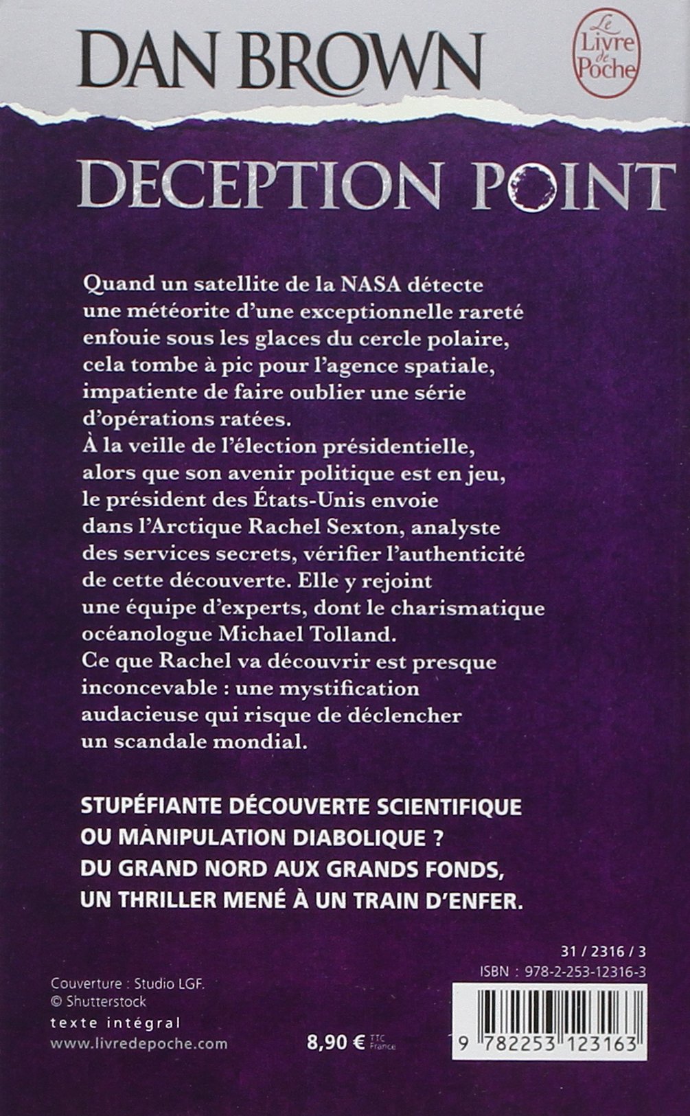 Livre Deception Point - Dan Brown (Livre d'occasion) - ISBN 2253123161