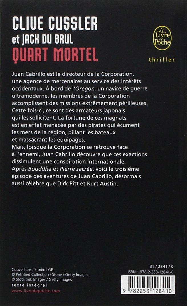 Livre Quart mortel (Clive Cussler, Jack Du Brul) (Livre d'occasion) - ISBN 2253128414