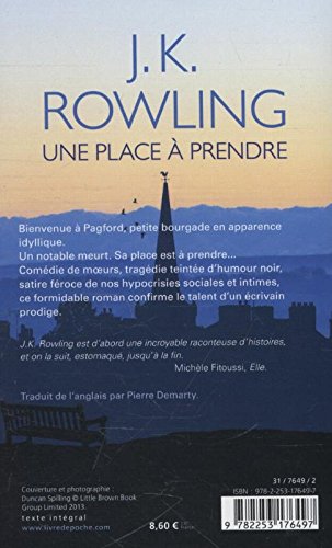 Livre Une place à prendre - J.K. Rowling (Livre d'occasion) - ISBN 2253176494