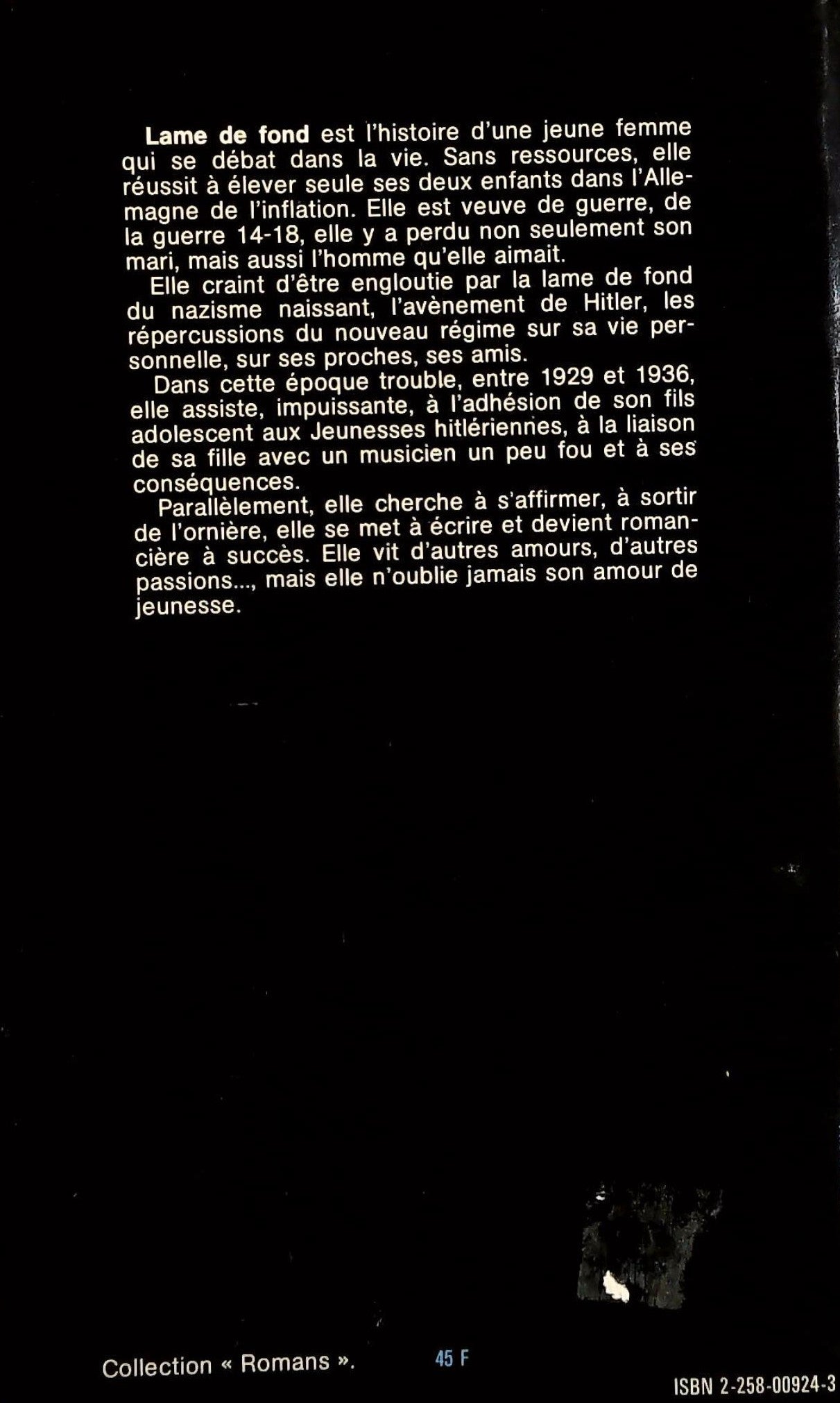 Livre Lame de fond - Utta Danella (Livre d'occasion) - ISBN 2258009243