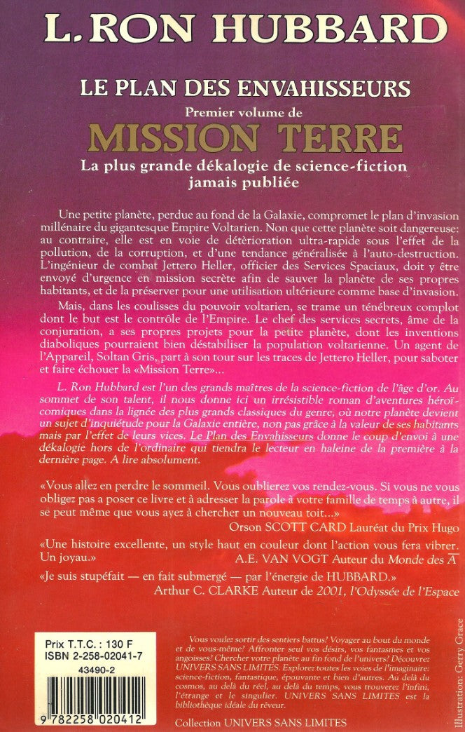 Livre Le plan des envahisseurs - L. Ron Hubbard (Livre d'occasion) - ISBN 2258020417