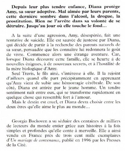 Livre L'amour d'une soeur - Georgia Bockoven (Livre d'occasion) - ISBN 2258048915