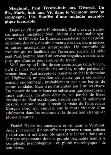 Livre État second - Daniel Hecht (Livre neuf) - ISBN 2258049326