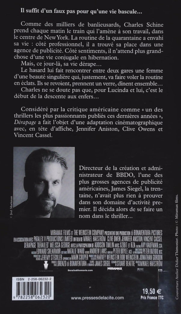 Livre Dérapage - James Siegel (Livre d'occasion) - ISBN 2258062322