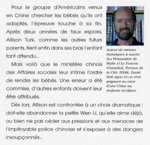 Livre Pour l'amour d'une enfant - David Ball (Livre d'occasion) - ISBN 2258068002