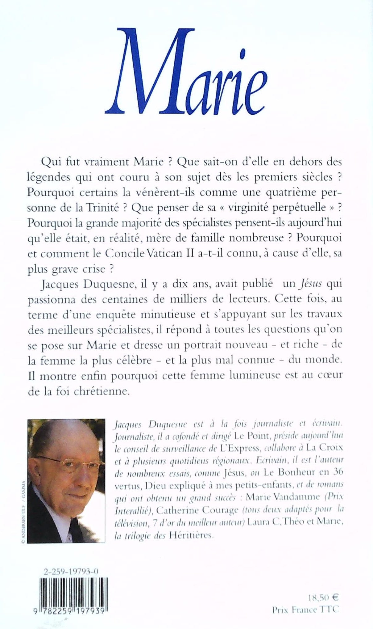 Livre Marie - Jacques Duquesne (Livre d'occasion) - ISBN 2259197930