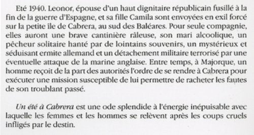 Livre Un été à Cabrera - Pedro Zarraluki (Livre d'occasion) - ISBN 2259204465