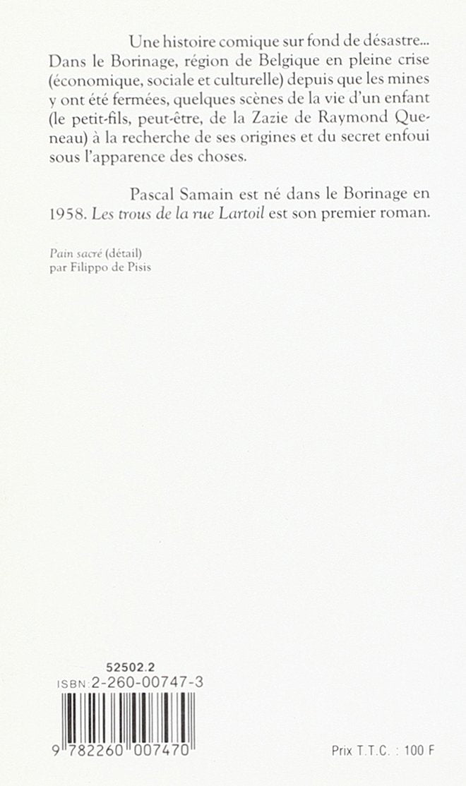 Livre Les trous de la rue Lartoil - Pascal Samain (Livre d'occasion) - ISBN 2260007473