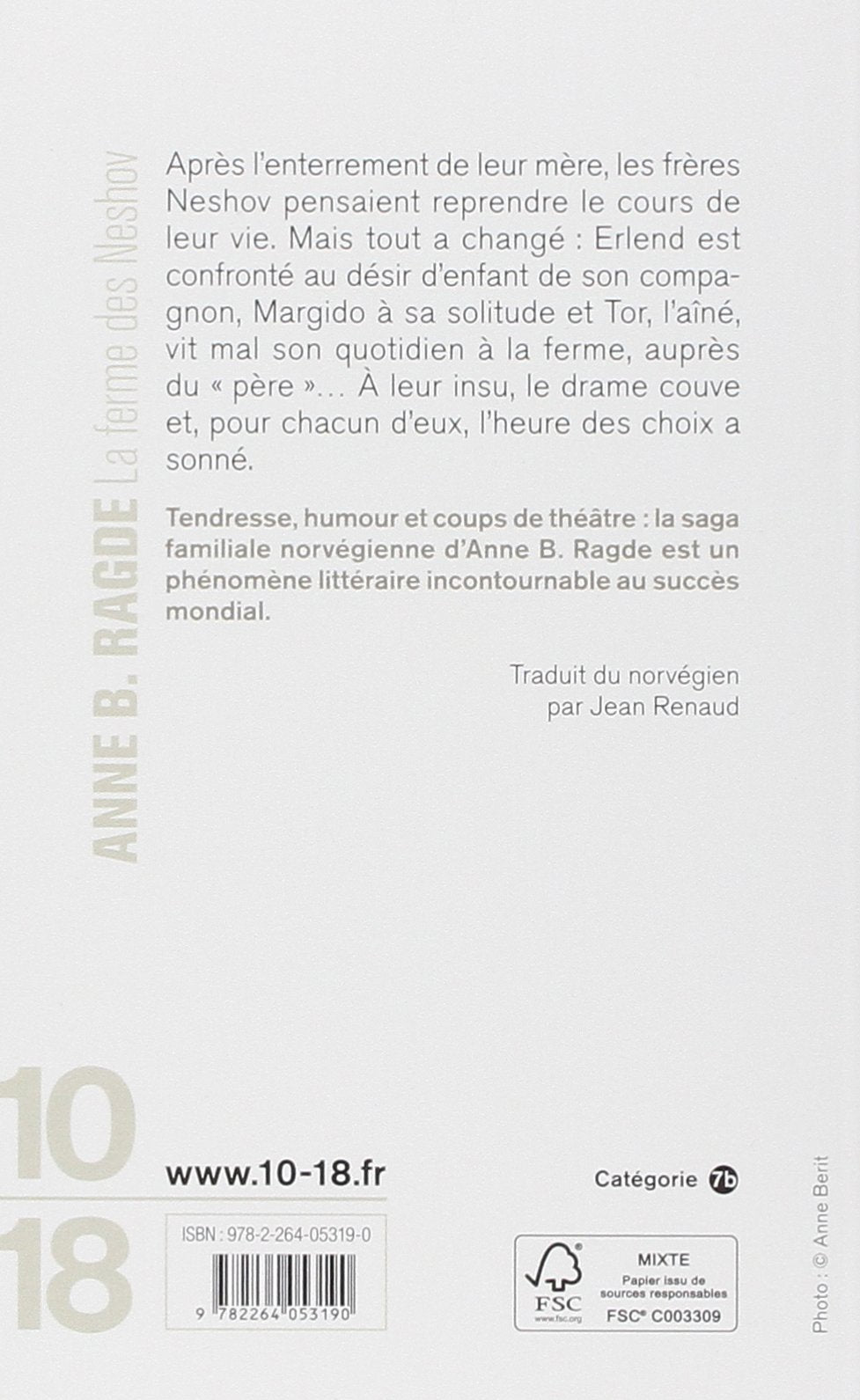 Livre La ferme des Neshov - Anne B. Ragde (Livre d'occasion) - ISBN 2264053194