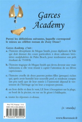 Livre Garces academy - Zoey Dean (Livre d'occasion) - ISBN 2265085995
