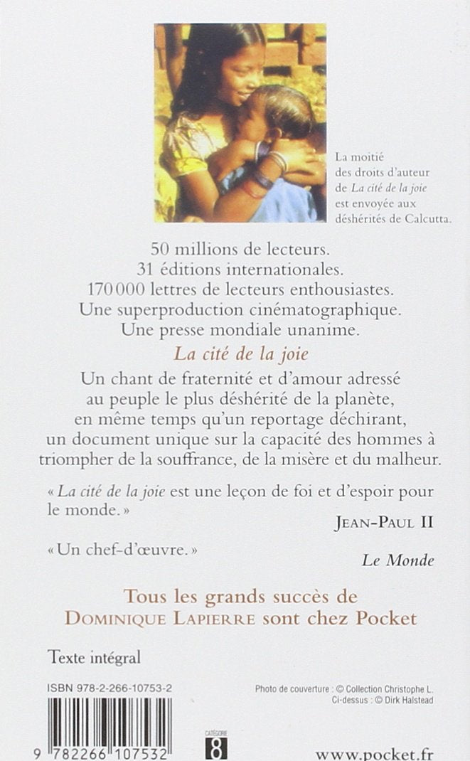 Livre La cité de la joie : L'épopée des vraies lumières du monde - Dominique Lapierre (Livre d'oc...