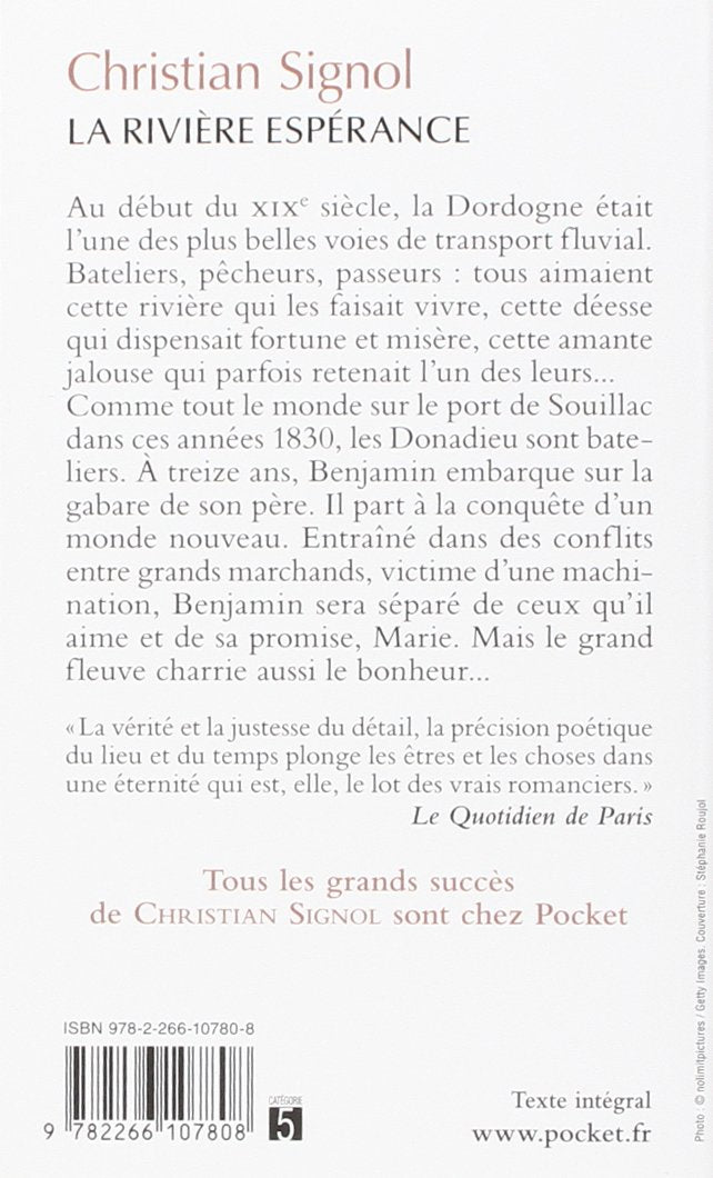 Livre La rivière de l'espérance - Christian Signol (Livre d'occasion) - ISBN 2266107801
