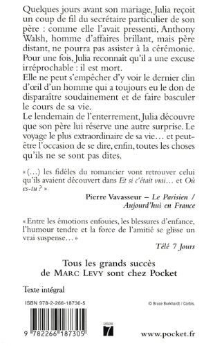 Toutes ces choses qu'on ne s'est pas dites (Marc Levy)