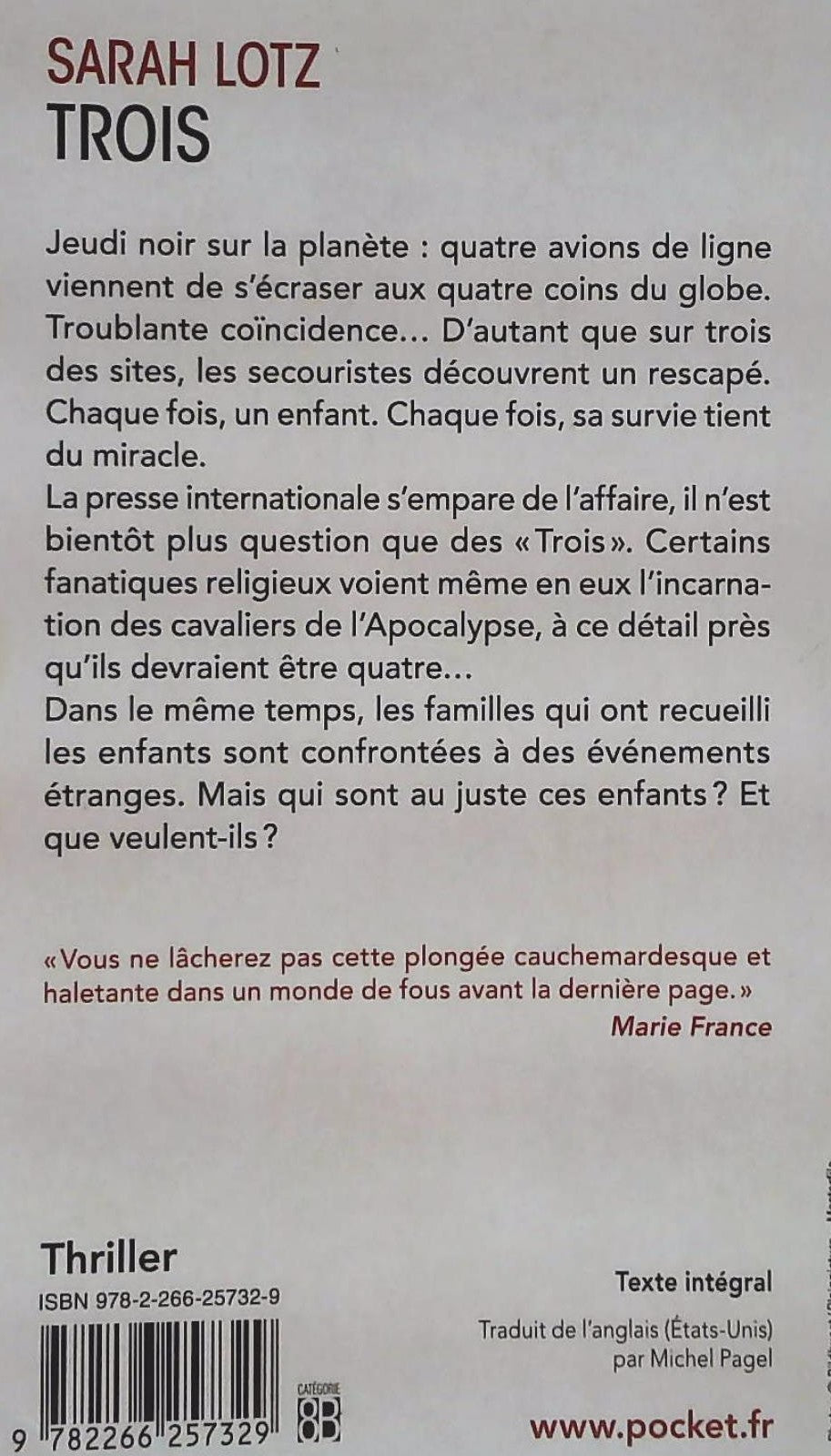 Livre Trois (Sarah Lotz) (Livre neuf) - ISBN 2266257323