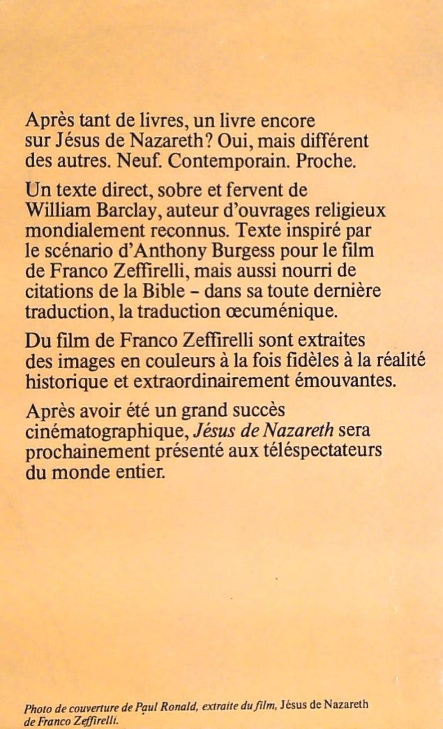Livre Jésus de Nazareth - William Barclay (Livre d'occasion) - ISBN 2277210072