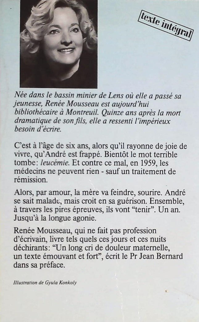 Livre Mon enfant, mon amour - Renée Mousseau (Livre d'occasion) - ISBN 2277211966