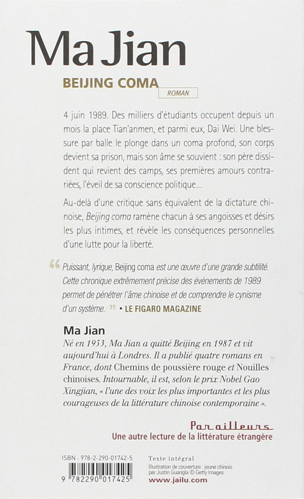 Livre Beijing coma - Ma Jian (Livre d'occasion) - ISBN 2290017426