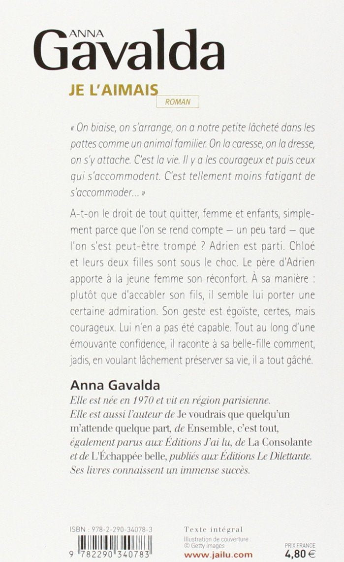 Livre Je l'aimais - Anna Gavalda (Livre d'occasion) - ISBN 2290340782