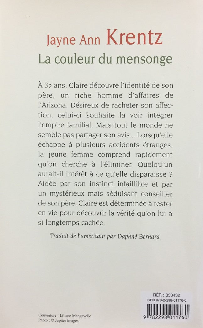 Livre La couleur du mensonge - Jayne Ann Krentz (Livre d'occasion) - ISBN 2298011761