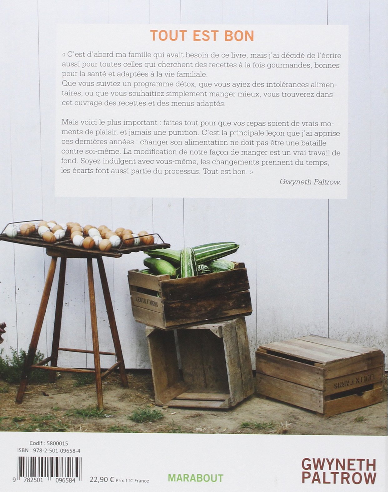 Livre Tout est bon : Recettes faciles, bio et délicieuses pour être belle et se sentir bien, dura...