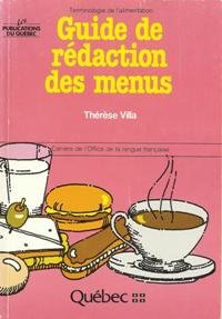 Livre Guide de rédaction des menus - Jacques Maurais (Livre d'occasion) - ISBN 2551089581
