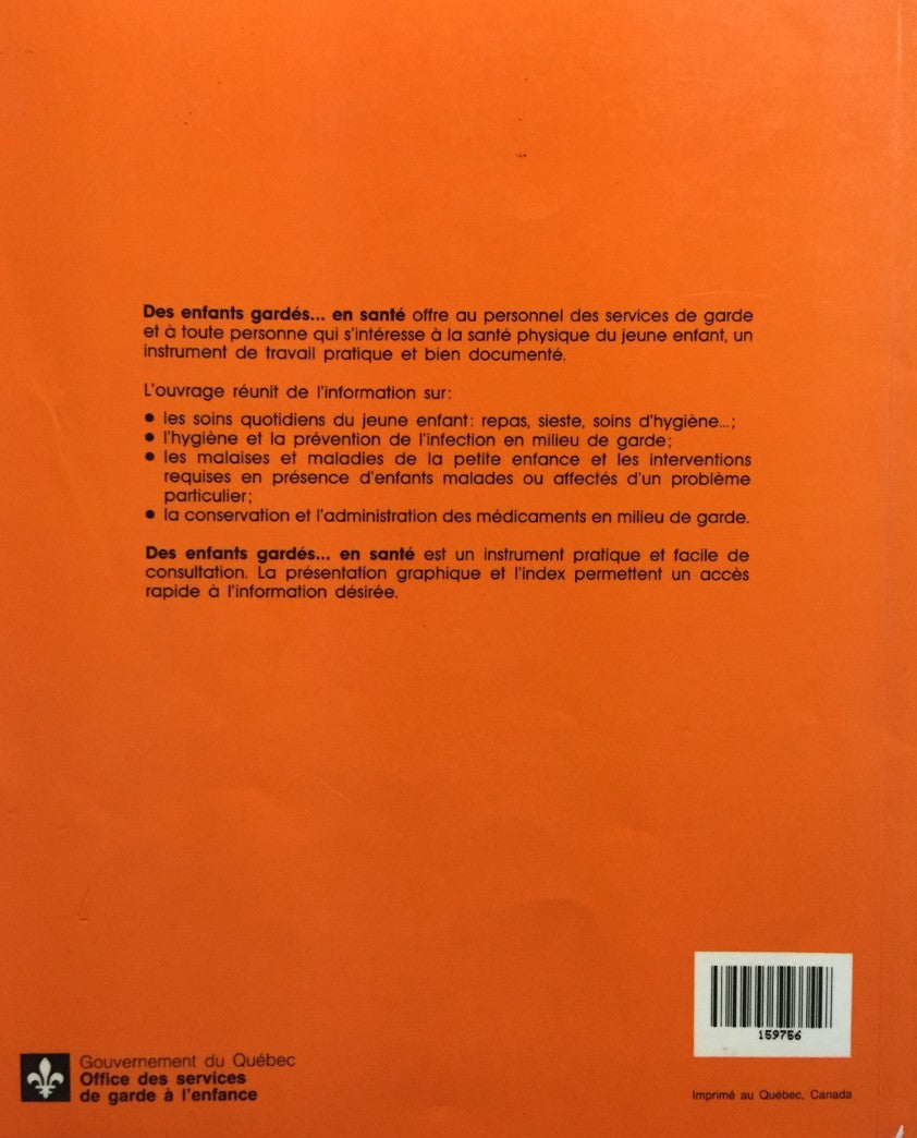 Livre Des enfants gardés ... en santé - Collectif (Livre d'occasion) - ISBN 2551091322