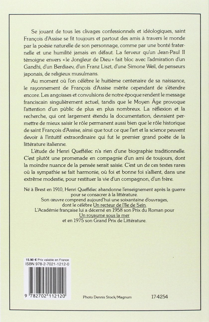 Livre François d'Assise : Le jongleur de Dieu - Henri Queffélec (Livre d'occasion) - ISBN 2702112129