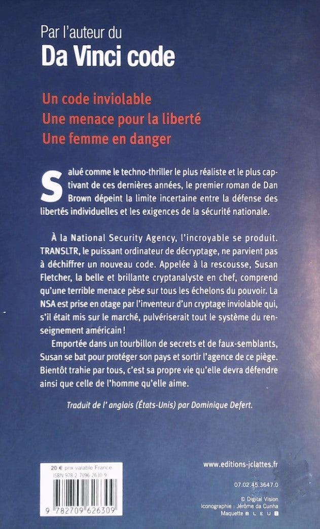 Livre Forteresse digitale - Dan Brown (Livre d'occasion) - ISBN 2709626306