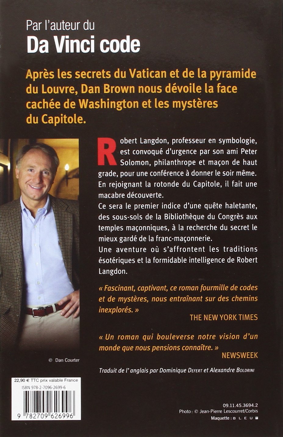 Livre Le symbole perdu (Dan Brown) (Livre d'occasion) - ISBN 2709626993