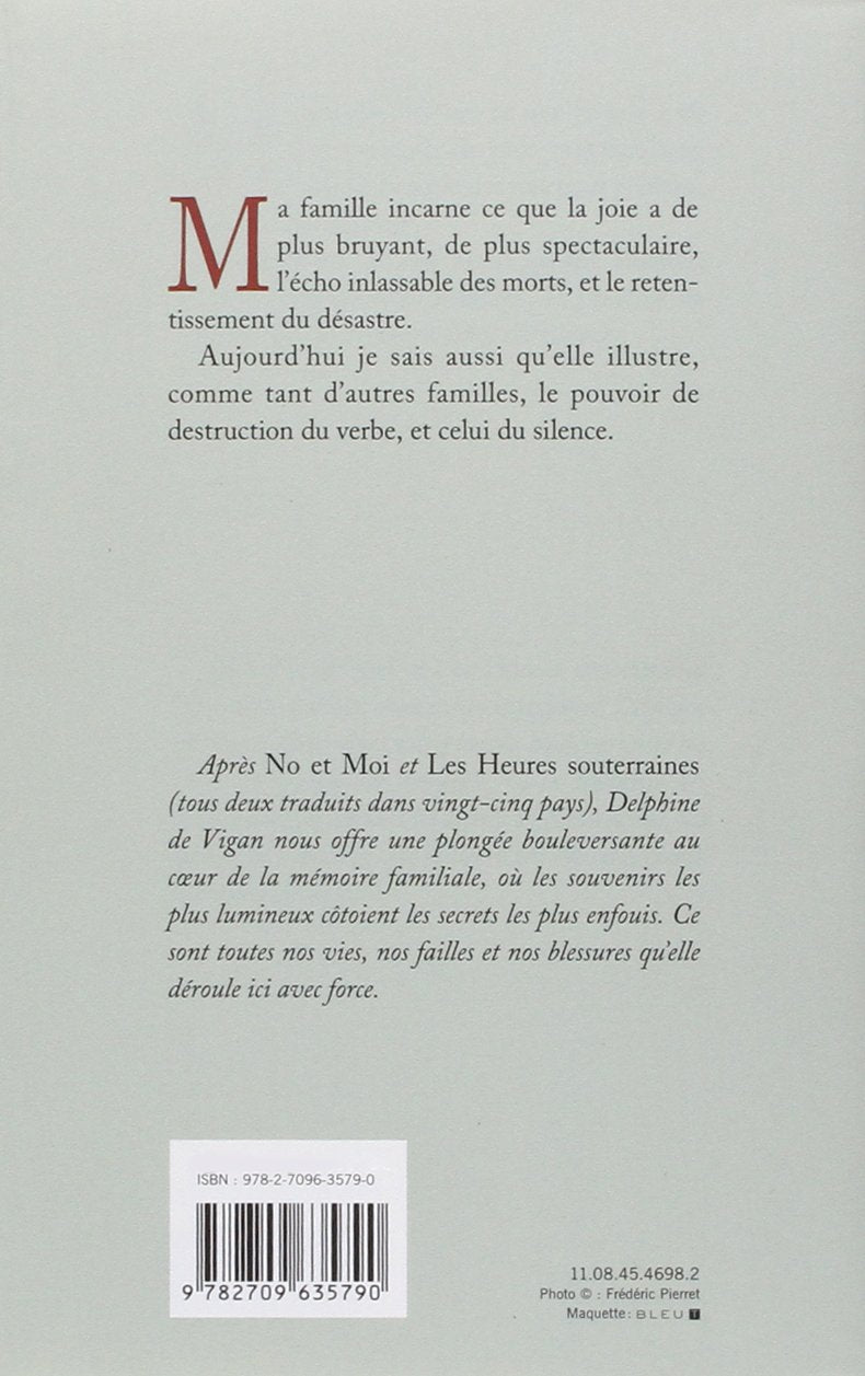 Rien ne soppose à la nuit (Delphine de Vigan)