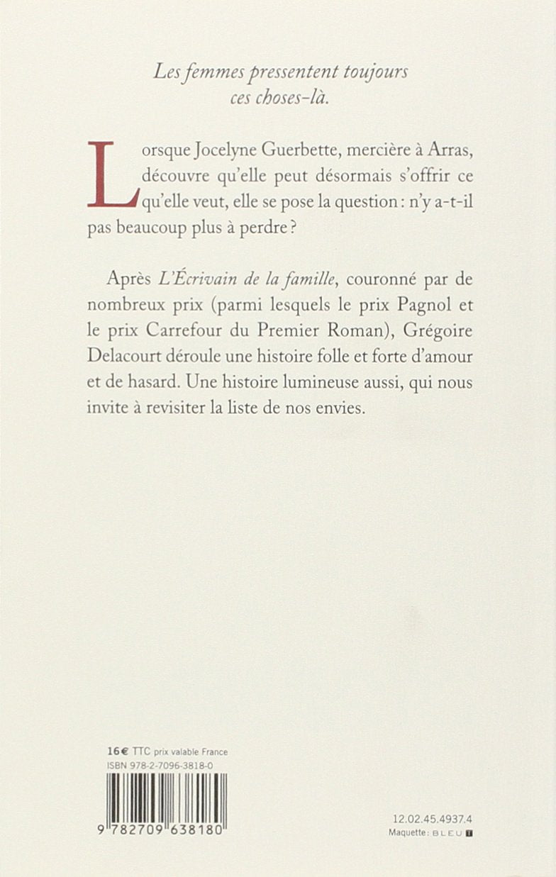 Livre La liste de mes envies (Grégoire Delacourt) (Livre d'occasion) - ISBN 2709638185