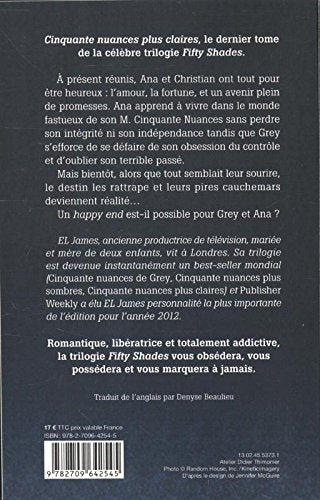 Livre Cinquante nuances de Grey # 3 : Cinquante nuances plus claires (E.L. James) (Livre...