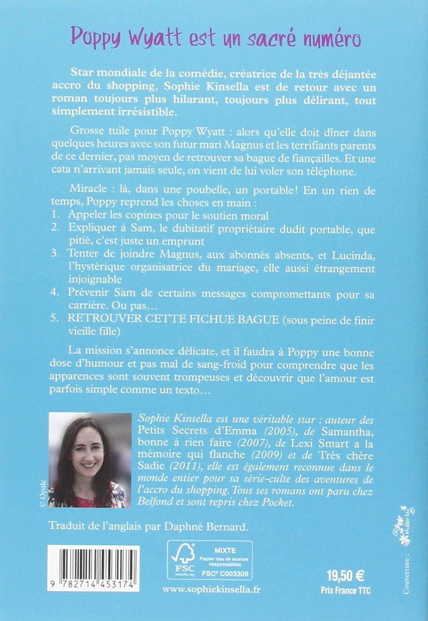 Livre Poppy Wyatt est un sacré numéro (Sophie Kinsella) (Livre d'occasion) - ISBN 2714453171