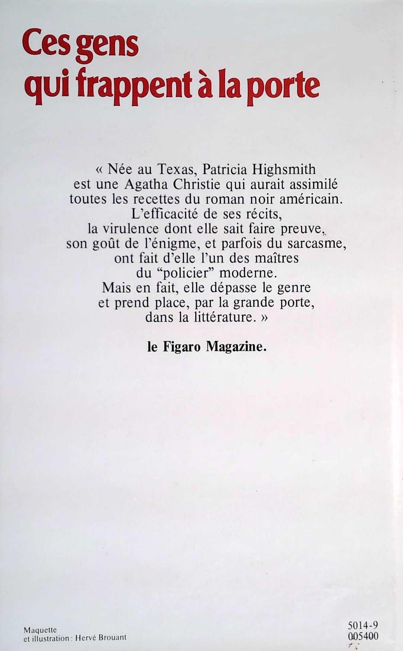 Livre Ces gens qui frappent à la porte - Patricia Highsmith (Livre d'occasion) - ISBN 2724218825