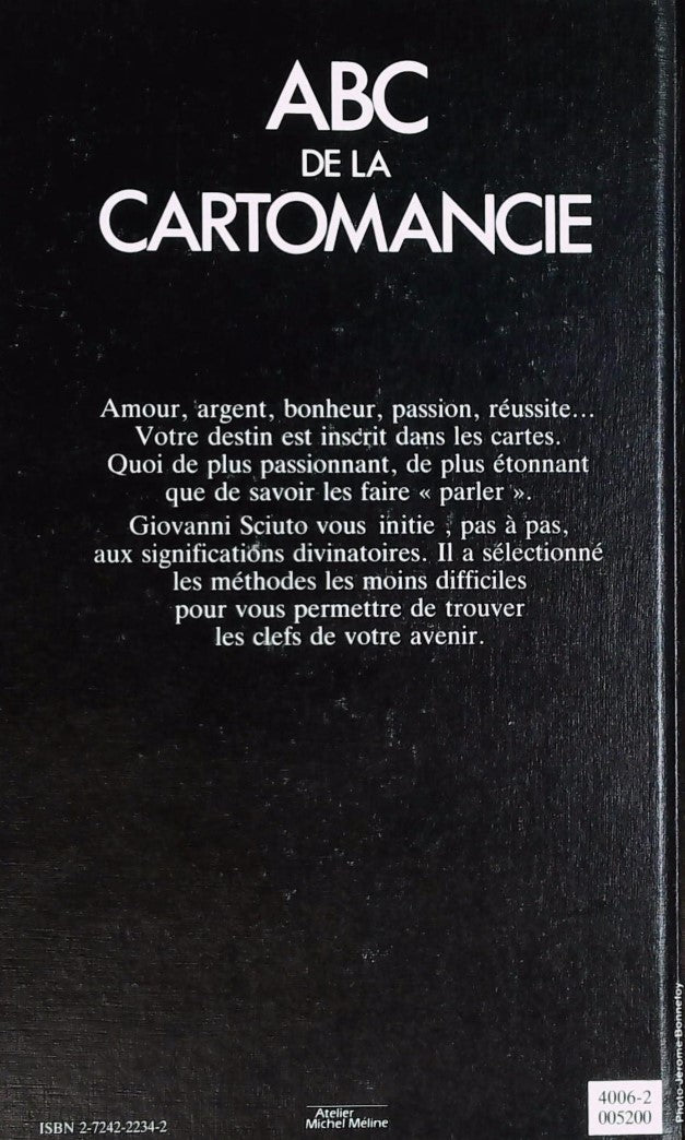 Livre ABC de la cartomancie - Giovanni Sciuto (Livre d'occasion) - ISBN 2724222342