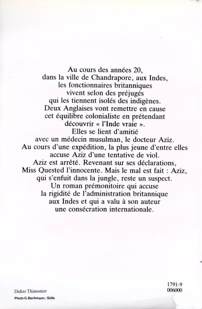 Livre Route des Indes - E.M. Forster (Livre d'occasion) - ISBN 2724224418