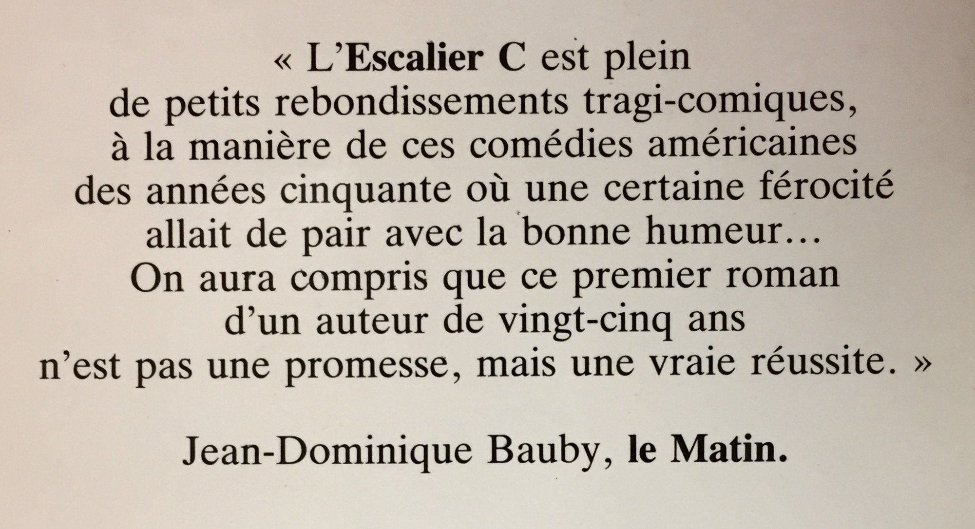 Escalier C (Elvire Murail)