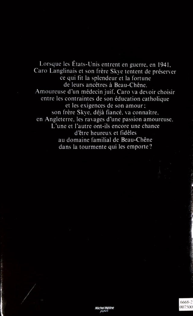 Livre Le dernier rêve de Beau-Chêne - Elizabeth Nell Dubus (Livre d'occasion) - ISBN 2724237218