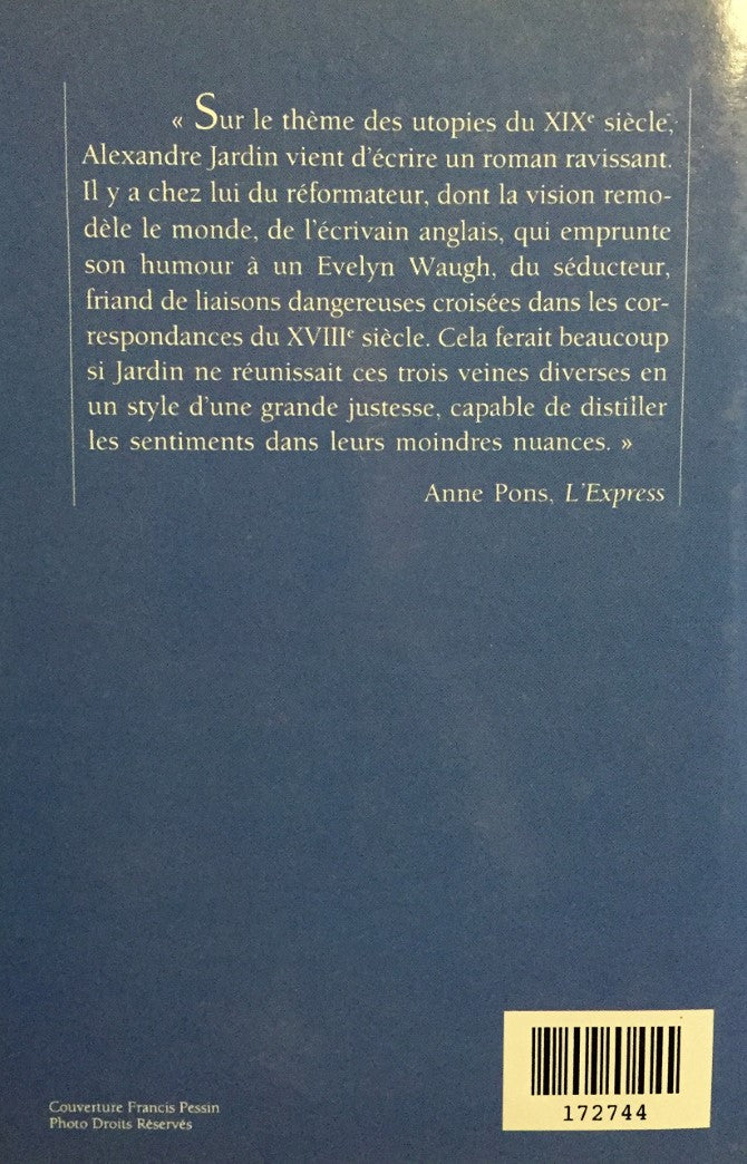 Livre L'île des gauchers - Alexandre Jardin (Livre d'occasion) - ISBN 2724290844