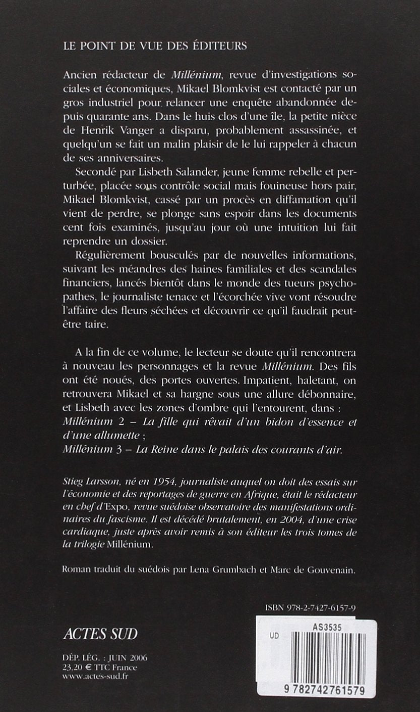 Livre Millénium # 1 : Les hommes qui n'aimaient pas les femmes (Stieg Larsson) (Livre...